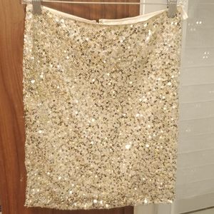 NWT white house black market gold sequin pencil skirt sz00